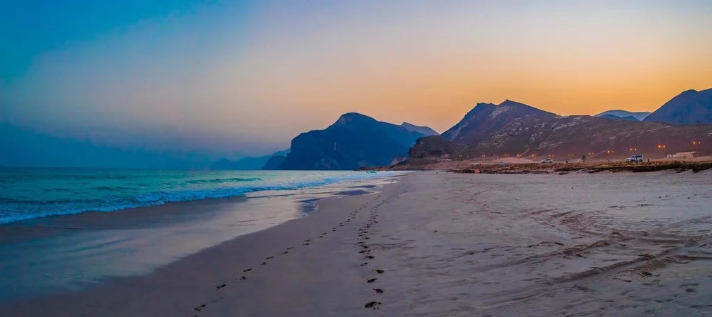 Sunset over Mughsail Beach near Salalah