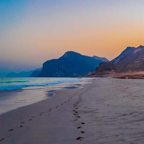 Sunset over Mughsail Beach near Salalah