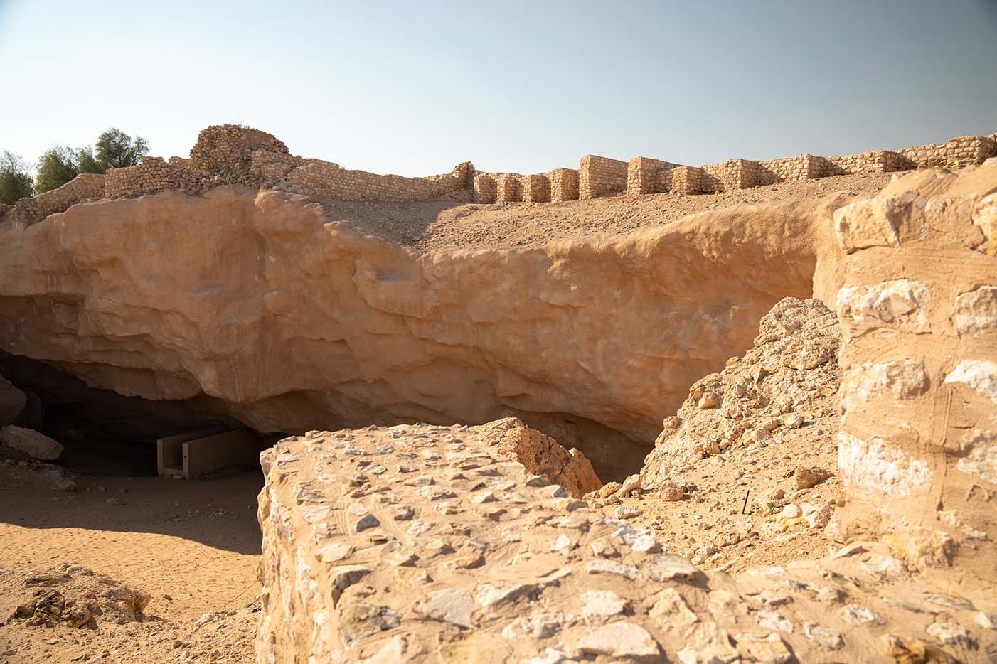 Stone ruins at the archaeological site of Ubar